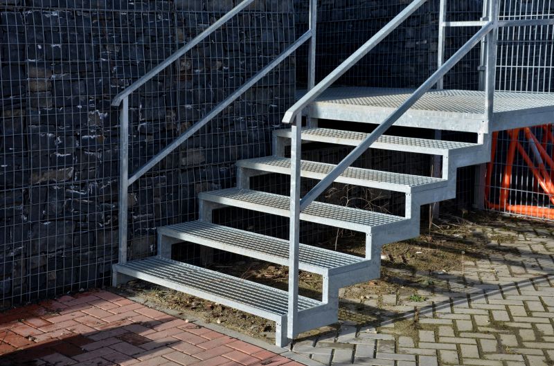 Metal Staircase with Railings