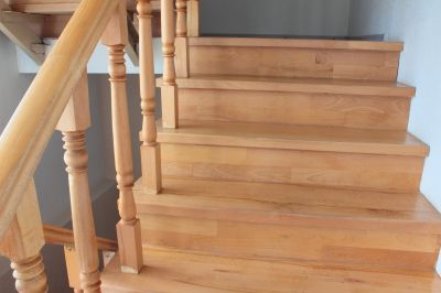 Wood Staircase with Railing